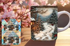 Trendy 15oz Mug Wrap Png Design , Christmas Product Image 1