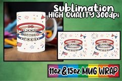 Lovely moments sublimation mug wrap, Patriotic Product Image 1
