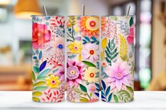 3D Whimsical Floral Tumbler Wrap | 20 oz Skinny Tumbler Wrap Product Image 3