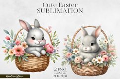 Cute Easter and Spring Clipart PNG. Product Image 1