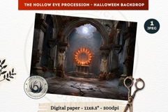 Gothic Halloween background - Hollow Eve Procession Backdrop Product Image 1