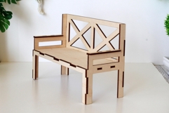 Miniature sofa 1:6 scale digital file. Dollhouse furniture Product Image 9