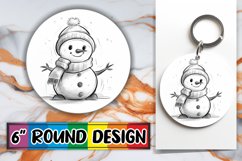 Yuletide Snowman Elegance for Circle Ornaments Product Image 1