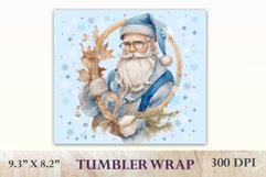 Christmas Sublimation Tumbler Design, Watercolor Santa Claus Product Image 2