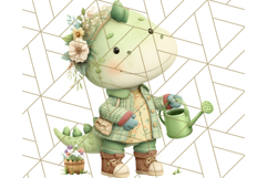 Dinosaur Costume Clipart, Cute Dinos in Halloween Outfits Product Image 5