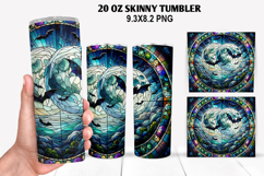 Halloween Skinny Tumbler 20oz Wrap Design, Halloween Tumbler Product Image 1