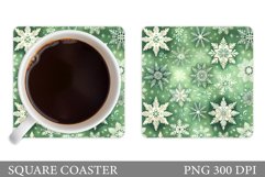 Snowflakes Coaster Sublimation. Snowflakes Sublimation Product Image 1