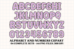 Unicorn Alphabet png clipart, unicorn letters doodle Product Image 3