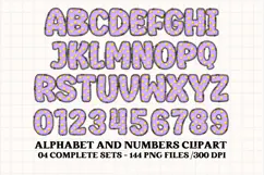 Unicorn Alphabet png clipart, unicorn letters doodle Product Image 3