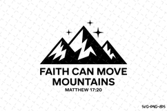Faith can move mountains SVG | SVG Cut files | Cricut Product Image 1