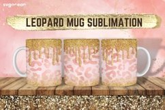 Leopard Glitter Mug Sublimation | PNG Bundle | Mug Wrap Product Image 2