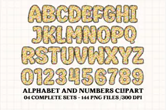 Christmas Alphabet png clipart, christmas letters doodle Product Image 3
