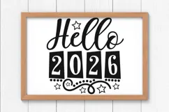 Hello 2026 Svg, New Years Svg, New Years Eve Svg, 2026 Svg. Product Image 8
