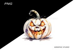 Halloween white Pumpkin Clipart Product Image 1