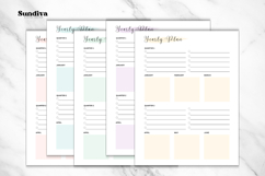 Yearly Planner Quarterly Editable Template - 5 Colors Product Image 3