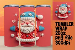 3D Santa Claus Tumbler Wrap for Sublimation - Christmas Product Image 1