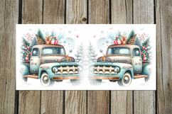 Christmas truck | 4 vintage Sublimation Mug design PLUS2 Product Image 5