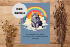 Loss of pet Maine coon DIGITAL DOWNLOAD condolence e-card Product Image 1