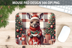 Christmas Kangaroo Pad Sublimation - Animal PNG Design Product Image 1