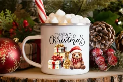 Christmas Scene Bear with Gifts Sublimation PNG Designs Product Image 4