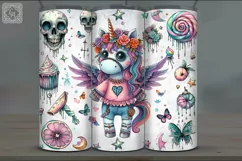 4 Zombie Unicorn Tumbler Wrap Sublimations, 20 oz Product Image 2
