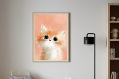 Pastel Cat Illustration | Nursery Wall Art Product Image 5