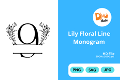 Lily Floral Line Monogram Product Image 1