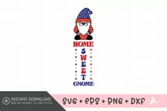 Home sweet gnome Porch Sign SVG, Cute gnome SVG Product Image 1