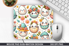 Easter Eggs Mouse Pad Sublimation, Easter Mouse Pad PNG Product Image 1