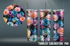 3D Tumbler wrap| Flowers Tumbler Sublimation 20 oz Product Image 2
