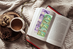 Cute Bear and Bookstore Bookmark Set,Cozy Bookshop Art Product Image 9