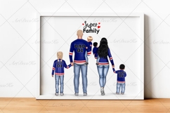 Hockey Family clipart: &quot;HOCKEY CLIPART&quot; Hockey jerseys PNG Product Image 3