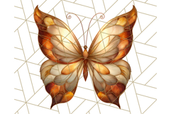 Stained Glass Butterfly PNG Colorful Clipart for Sublimation Product Image 4