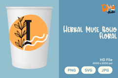 Herbal Muse Boho Floral Monogram Product Image 1