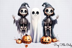Pastel Halloween Skeleton Clipart Bundle PNG Product Image 10