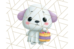 Kawaii Halloween Clipart Cute Kids and Candy Elements Png Product Image 5