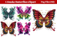 Smoke Butterflies Clipart PNG Product Image 1