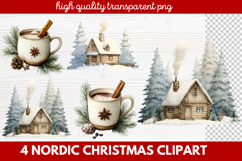 4 Nordic Christmas Clipart | Scandinavian Holiday PNG Product Image 1