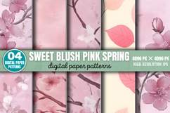 Sweet Blush Pink Spring Backgrounds Bundle JPG Product Image 10