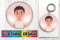 Whimsical Circle Car Coasters PNG, Cupid Product Image 1