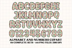 Christmas Alphabet png clipart, christmas letters doodle Product Image 3