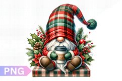 Christmas Coffee Gnome Sublimation Clipart PNG Product Image 1