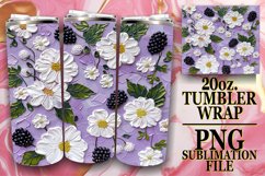 3D Flowers and Fruit Tumbler Wrap Product Image 1