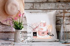 Wedding Cake PNG |Pink Just Married Clipart Sublimation Product Image 7