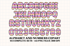 Birthday Girl Alphabet, birthday girl letters doodle clipart Product Image 3