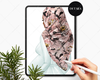 Pregnant Muslim Woman Clipart Portrait Creator Product Image 6