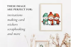 colorful Christmas snowman clipart, snowman sublimation Product Image 3