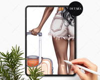 Travel Girl Clipart Portrait Creator Product Image 6