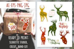 Christmas stickers, Reindeer stickers, Christmas quotes Product Image 2