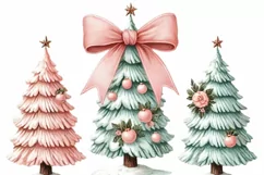 North Pole Christmas Tree Farm PNG, Coquette Pink Christmas Product Image 3